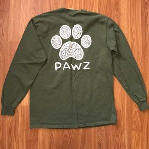 Medium olive Pawz long sleeve shirt